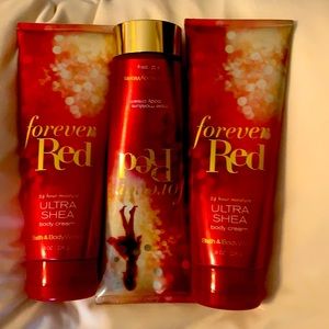 3 bottles of forever red from bbw….New